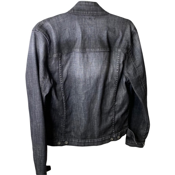 Hudson Jeans Moto Oversized Jacket Grey Black Denim Size Small - Picture 14 of 16